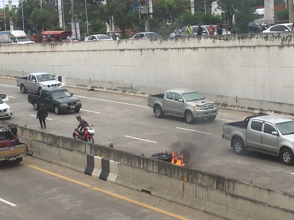 Motorcycle on Fire